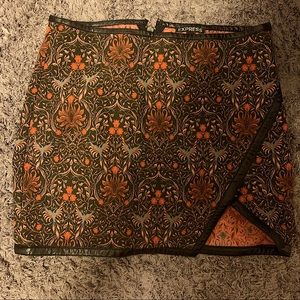 Express Patterned Mini Skirt